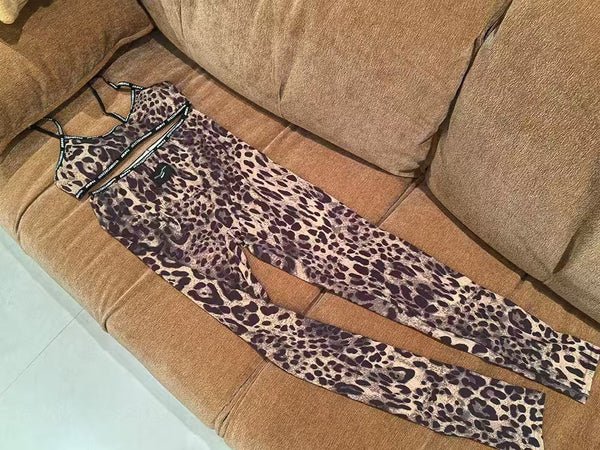 Gabbana-Inspired Leopard Print Loungewear Set
